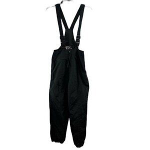 Tyrolia vintage Women's Black Winter Snow Bib Overalls Outdoor Ski size Medium